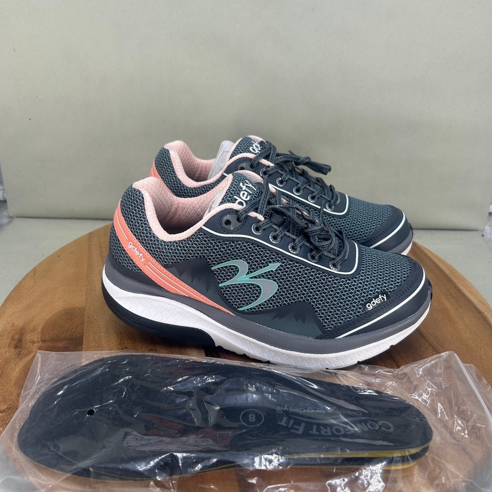Gravity Defyer G-Defy Ion TB9024FGP-W Womens Gray Pink Running Shoes Size 8